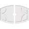Ekena Millwork Kailey Architectural PVC Ceiling Medallion, 34"W x 22 5/8"H x 3"ID x 18 1/4"C x 1"P, Two-Piece CMP34X22KY2-03000 - alternate 1